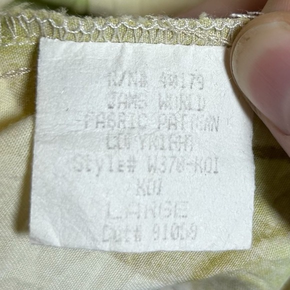 Vintage Jams World Maxi Koi Pond Fish Print Dress Hawaiian Womens Large W370-KOI - Picture 14 of 15